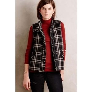 Anthropologie DRA Los Angeles Plaid Button Up Vest